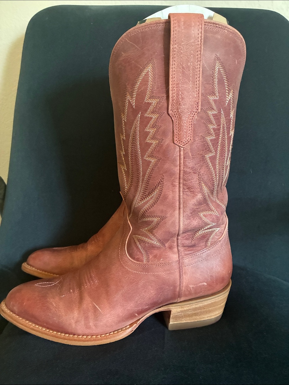 Tecovas “The Jamie” Western Cowgirl Boots -Pink Frost- worn 3 times - Picture 4 of 11